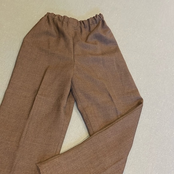 Beautful dark brown vintage handmade pants ladies small lined - Picture 1 of 3